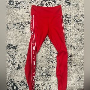 Zyia red logo leggings